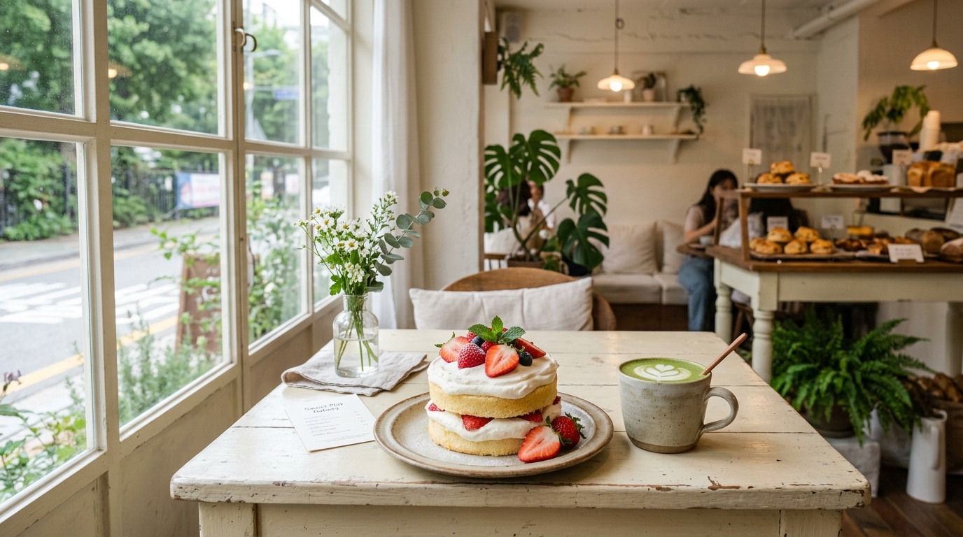 รูปภาพหน้าร้านและเมนูอาหาร Flour Room (ฟลาวร์ รูม) ย่านอ่าวอุดม - Flour Room คาเฟ่เค้กโฮมเมดสไตล์เกาหลี หลัง ม.เกษตร ชิฟฟ่อนครีมสดละมุน & เค้ก DIY