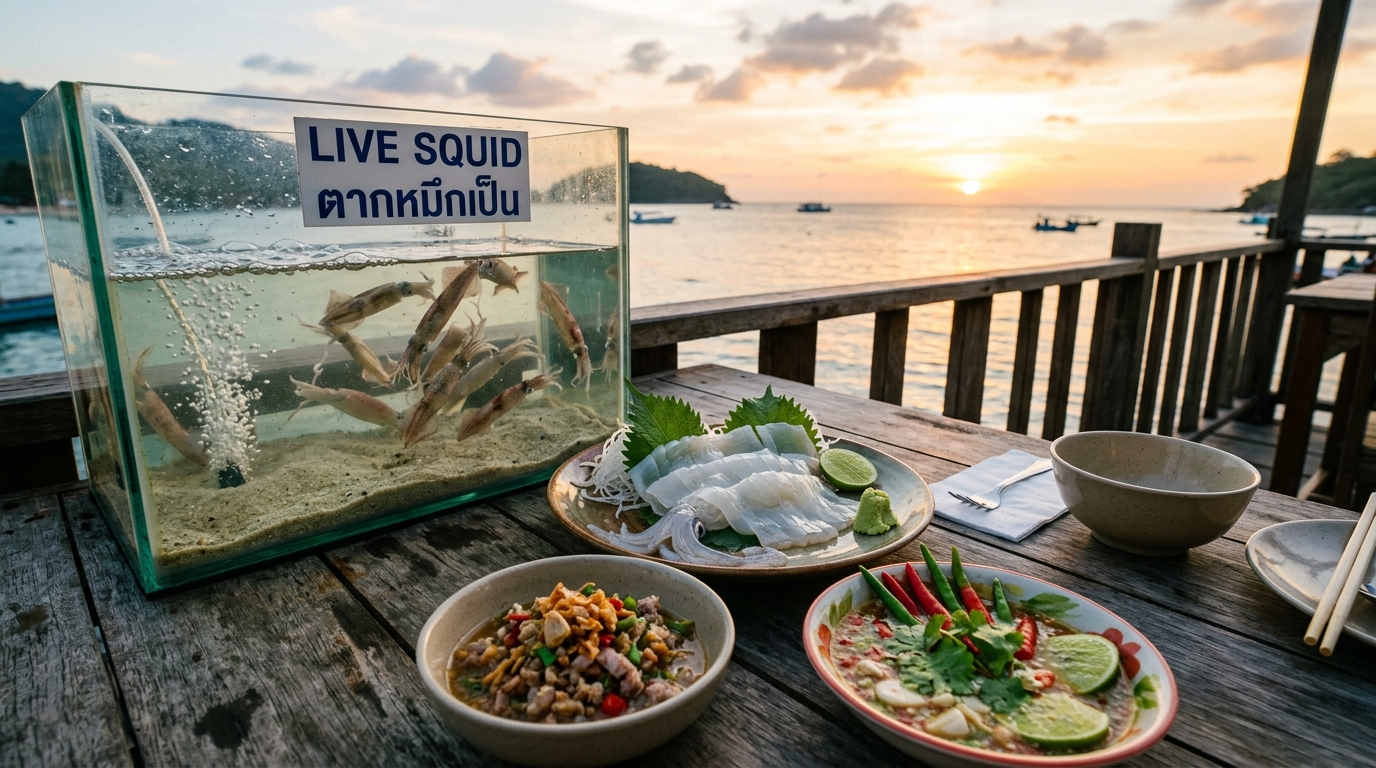 รูปภาพหน้าร้านและเมนูอาหาร ร้านลับ หมึกช็อต ทะเลสด (อ่าวอุดม 17) ย่านอ่าวอุดม - ร้านลับ หมึกช็อต ทะเลสด ซอยอ่าวอุดม 17 อาหารทะเลเป็นๆ ซาซิมิสดหวานริมเล